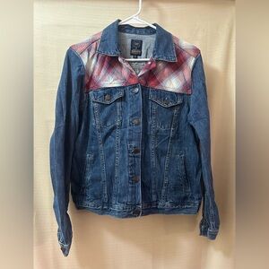 GAP × Pendleton Collaboration Red Plaid Yoke Denim Jacket Women’s Medium